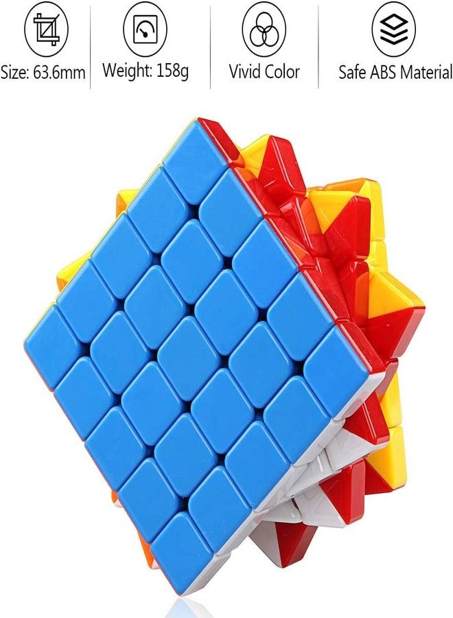 Leaffybezz مكعب ليفيبيز السحري 5x5x5، سلس وسريع بدون ملصقات للأطفال - لعبة ألغاز سريعة لتخفيف التوتر وتحفيز العقل، ألعاب ذهنية للأعمار من 14 عامًا فما فوق، متعدد - Image 3